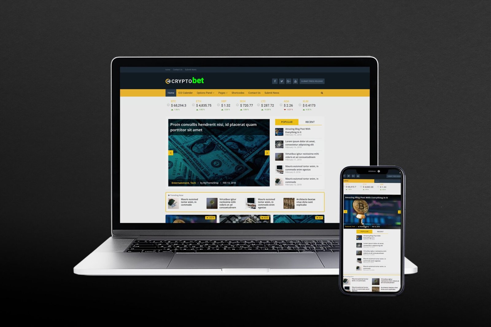 Redesign existing website crypto currency WordPress website